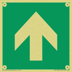 E907 Safe condition: Up / forwards arrow (90 deg supplimentary)